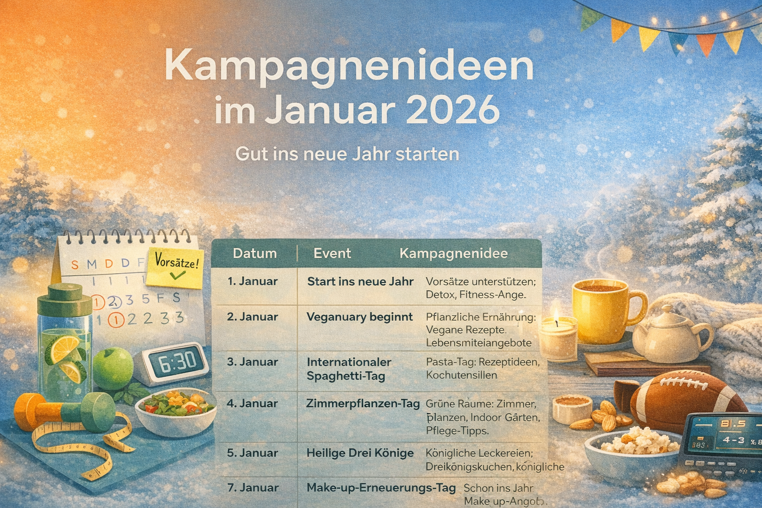 Kampagnenideen im Januar 2026 – Gut ins neue Jahr starten