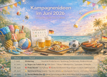 Kampagnenideen im Juni 2026 – Sommer, Sonne, Emotionen